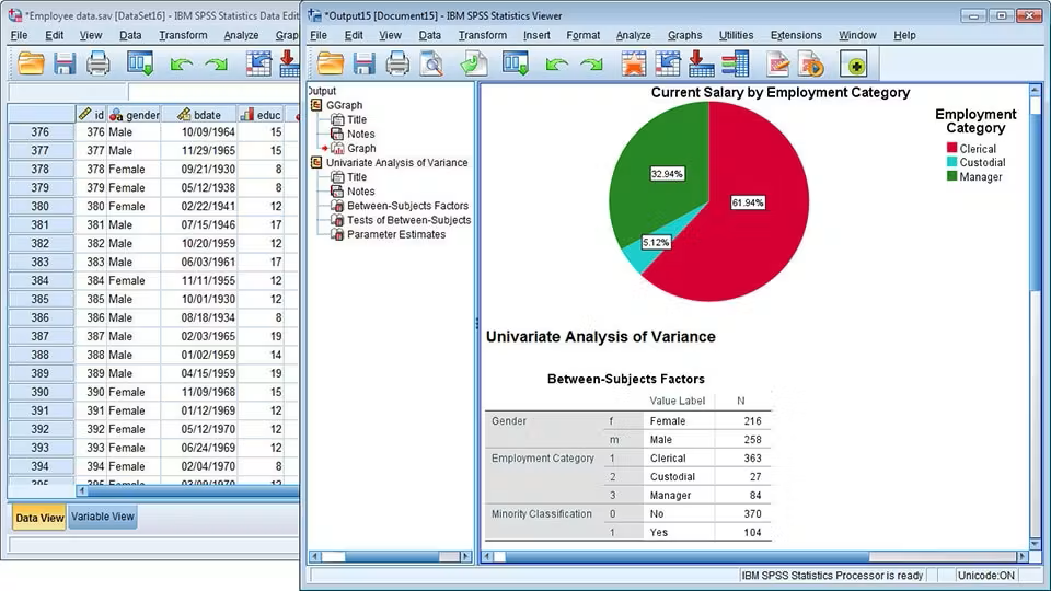 SPSS 软件界面截图